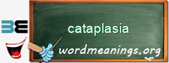 WordMeaning blackboard for cataplasia